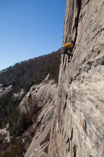 Tom nearing the end of pitch 1