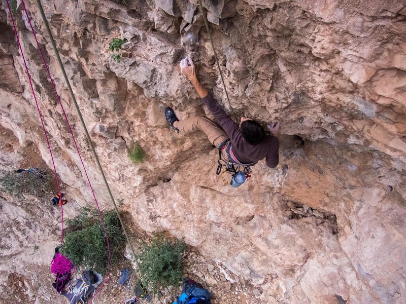 Mike after the crux. 