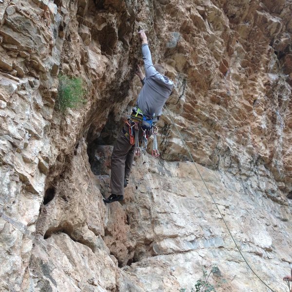 Reachy crux moves.