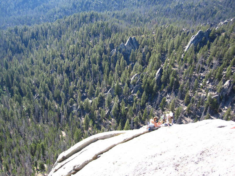 Kel and Melissa atop pitch 4.  