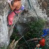 Ken floating the crux