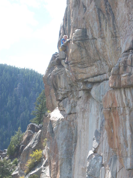 BS in the final golden headwall section.