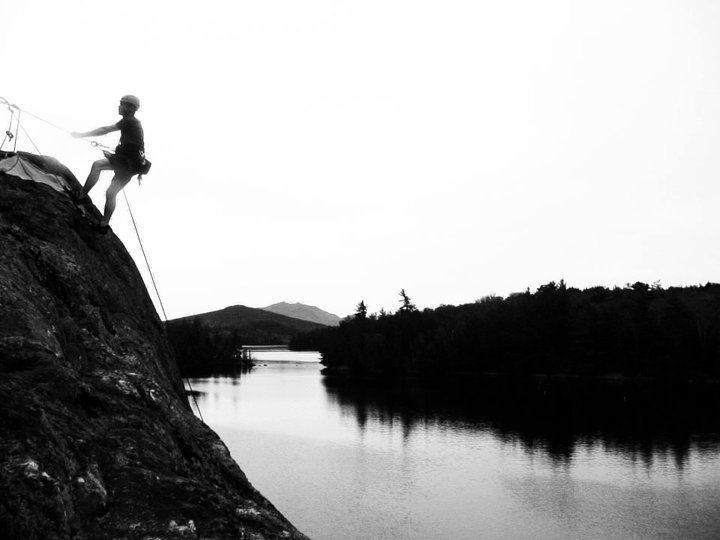 Rappelling in the Adirondacks