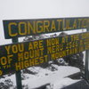 Meru summit in the snow. 