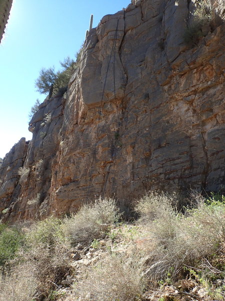 Classic rope/rock pic of the route