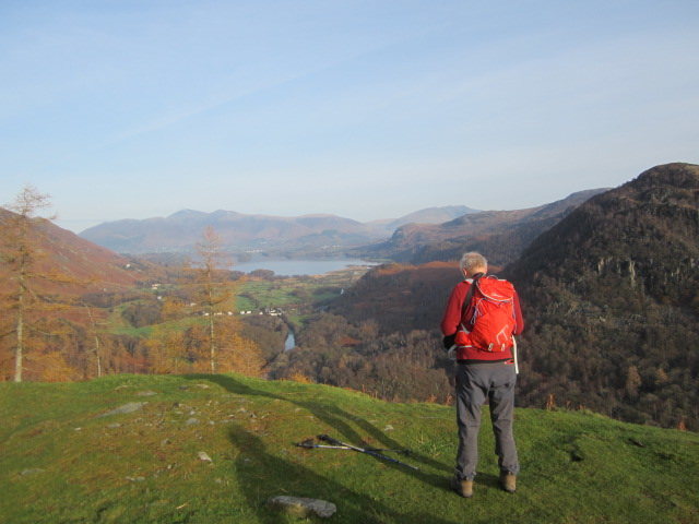 Looking down Borrowdale Valley From Castle Crag towards the town of Keswick