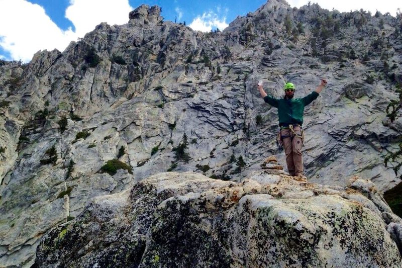 On the summit block of Indian Buttress with the Altar of Algoot behind me!