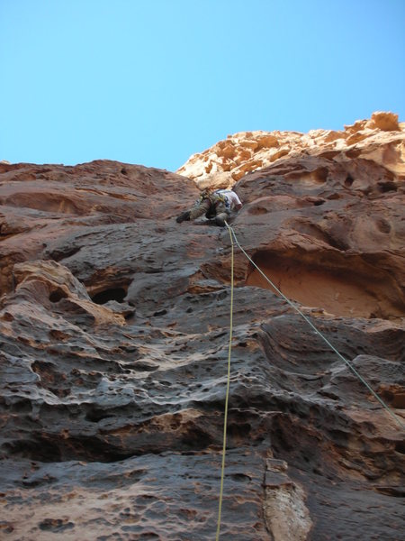 Climbing Pitch #1 on BCB