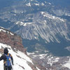 Descending from the summit