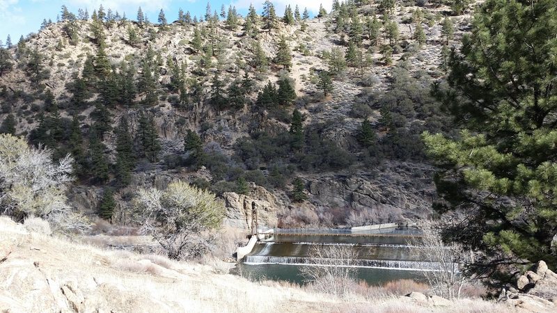  View of bridge from the trail, January 2015