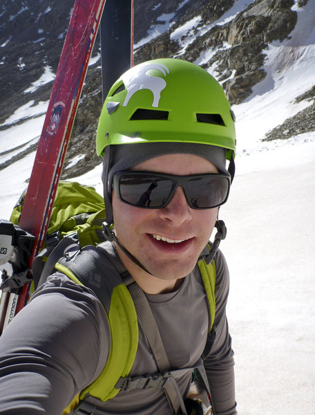 Climbing the North Couloir of Mt. Democrat.