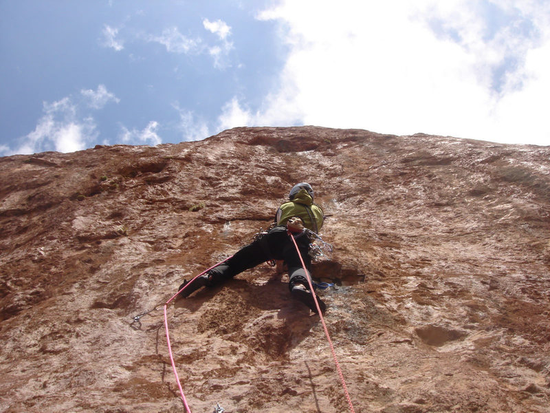 Massimo Da Pozzo opening the new route