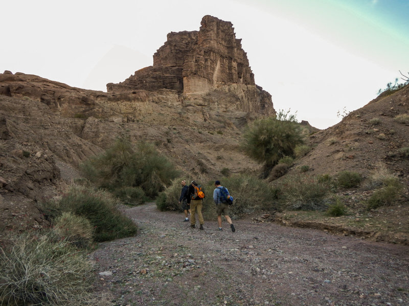 Early morning approach  to Picacho Peak