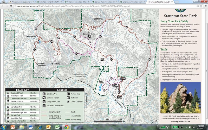 Staunton State Park map.