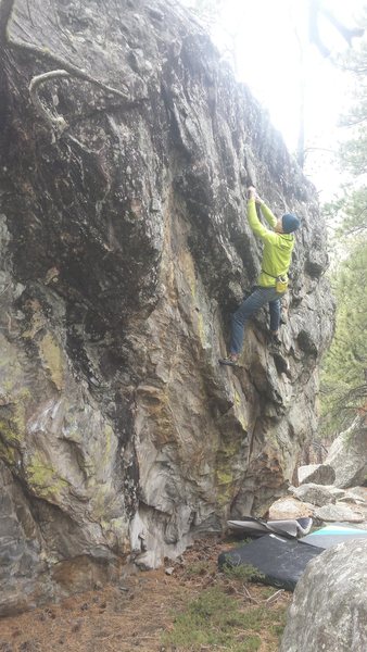 Schwartz entering the finishing crux