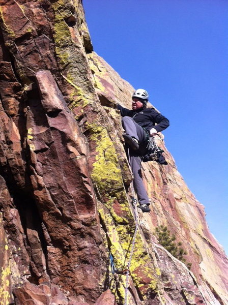 Starting up the 2nd pitch of Rosy I on January 29, 2015.