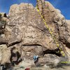 Southwest face of Pet Rock, Joshua Tree, CA.