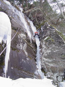 The route "Catskill Ice Hose" in the condition that generated the name. Sadly, it doesn't form like this every year.