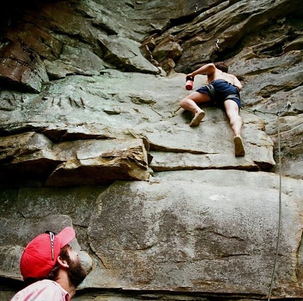 Great end of the day, beer in hand, girlfriend's Sanuks kind of climb. 