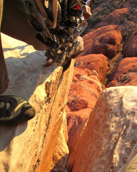 Looking down from the summit of Coyote Tower