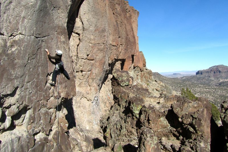 Bob Graham climbing at White Rock, NM