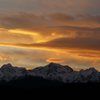 Mount Cook seen from Gillespies Beach near Fox Glacier, NZ