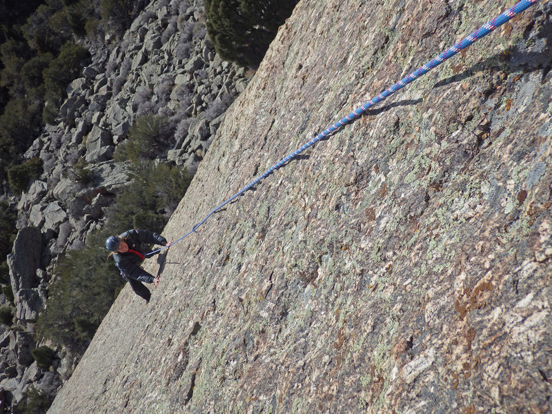    The beautiful expanse of rock on the 2nd pitch..... Enjoy.