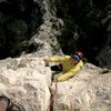 Carol enjoying the last pitch of Saphir