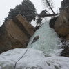 Mike C on Hidden Falls - Wild Basin. Feb 2015