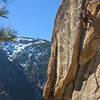 Laine finishing up the crux