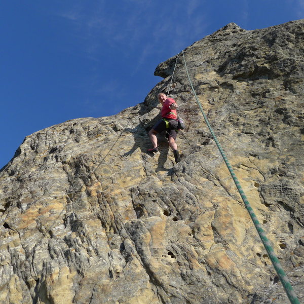 Mike Arechiga on, West Face 5.10b