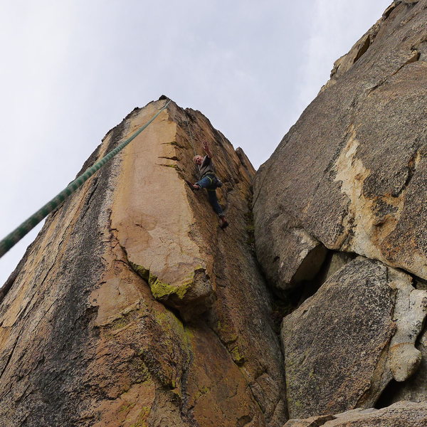 Mike Arechiga on, Golden Eye Area, 5.10c