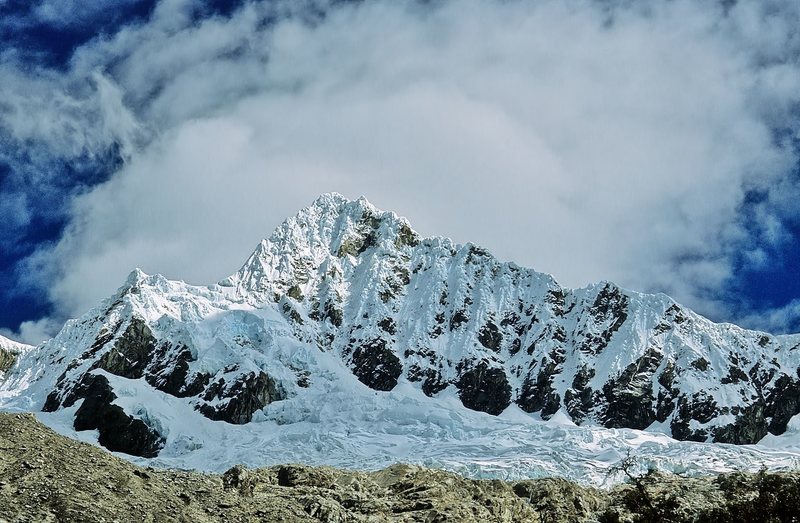 Alpamayo from base camp.