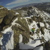 Traverse between Emerald Lake couloir and Chaos Couloir.