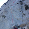 Lizard Gizzards slab climb. PSOM slab, Pine Creek, CA