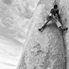 Andy Glover leading Poaching Bighorn 5.11