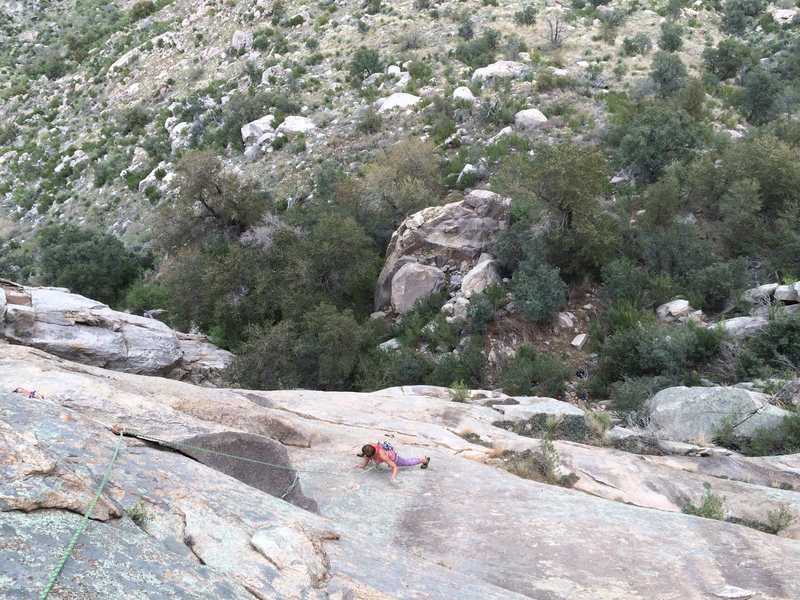 Maddie crushing the slab on the second pitch!