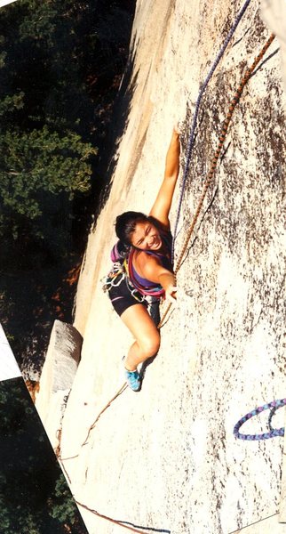 Thi-Ly Hayes working the micro-edges up to the undercling.