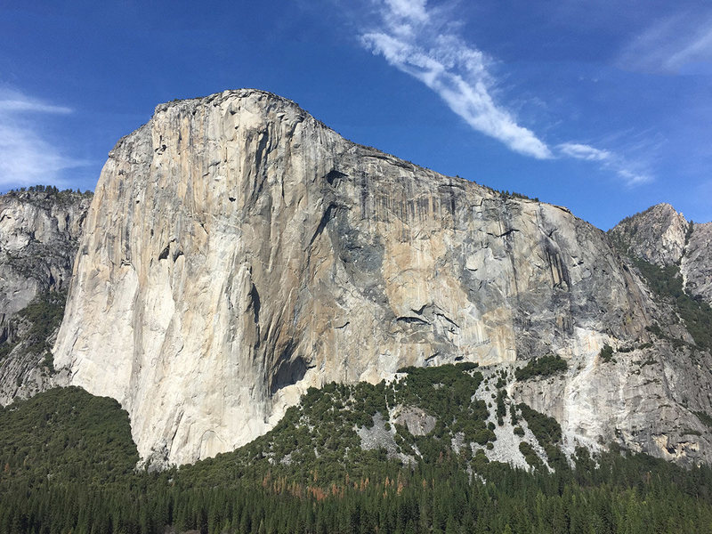 View of El Cap from the base of the first pitch. Worth the stroll up even if you're not doing the climb.