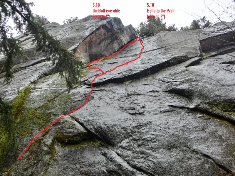 The eye catching inside corner that inspired climbing development in the ball creek drainage.