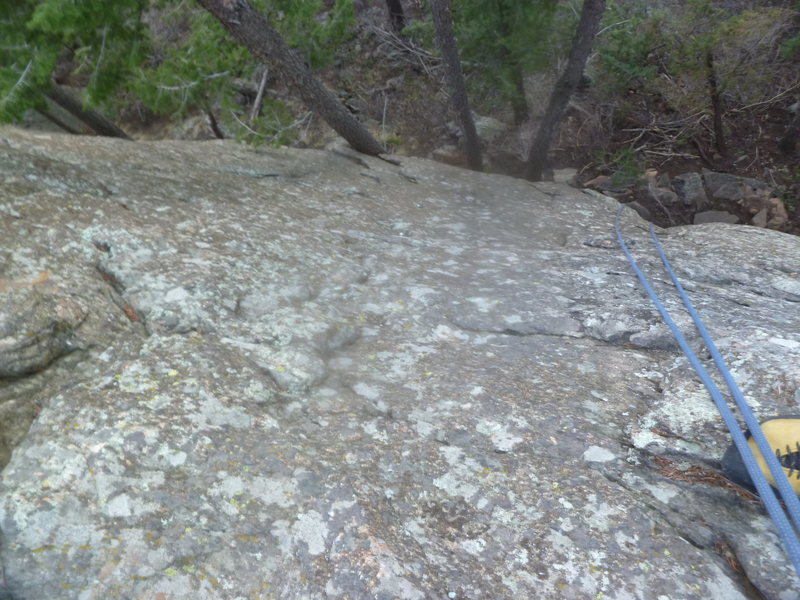 Looking down on the upper slab portion.