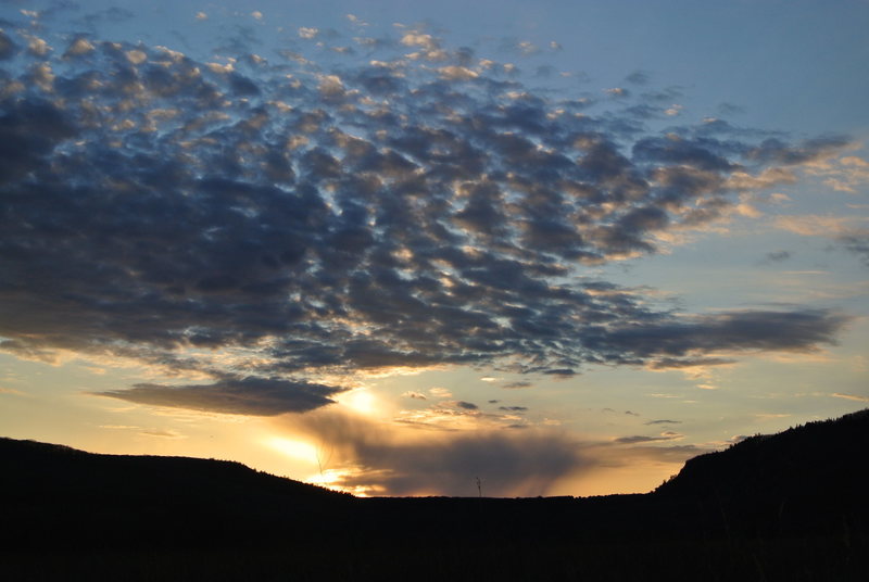 Sunset over Rozno's on the drive home 3-21-15.