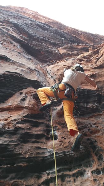 Cathy at Black Corridor Red Rock. Spring Break 2015.