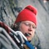 Mike Peloquin on the Bivy Ledge Top of pitch5 FA Labyrinth Wall 1971