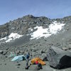 Crater Camp (very high) with the summit behind