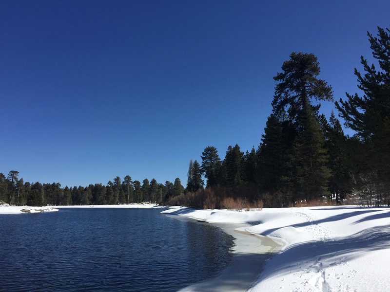 Lovely Bluff Lake, winter 2014, a few days after a storm.