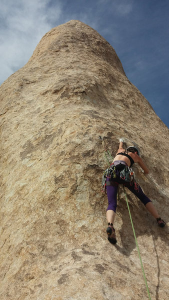 Alissa starting up Loose Lady on a very windy day.