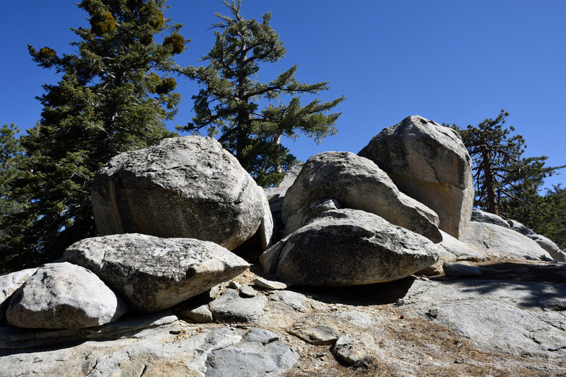 Flake and Xeno boulder is the left one in the foreground