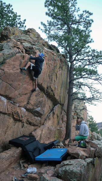 Michael Reese on the North Shelf Block during a warm February day. 