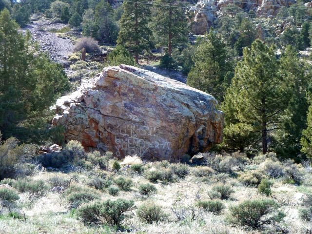 Roadside Boulder as seen from Hwy 18, Big Bear North